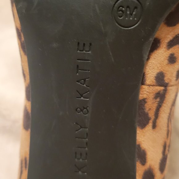 Kelly & Katie Leopard Print (3 in) Pointed Toe High Heels Size 6 - Picture 6 of 8